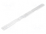 LED lens | rectangular | Mat: PMMA plexiglass | transparent | H: 7mm