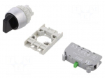 Switch: rotary | Stabl.pos: 2 | NO | 22mm | black | IP65 | Pos: 2 | &Oslash;22mm