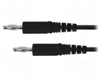 Test lead | 70VDC | 33VAC | 16A | banana plug 4mm,both sides | black