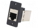 Coupler | Slim | Cat: 6a | shielded | 8p8c | RJ45 socket,both sides