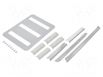 DIN rail frame set with covers