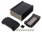 Enclosure: shielding | X: 106mm | Y: 150mm | Z: 56mm | aluminium | black