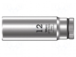 Socket | socket spanner | HEX 12mm | 1/4" | Socket bit length: 50mm
