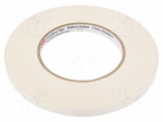 Tape: electrical insulating | W: 9mm | L: 55m | Thk: 0.177mm | white