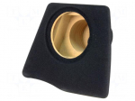 Car loudspeaker enclosure | MDF | black | 200mm | Grooving: 217mm | Kia