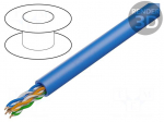 Wire | U/UTP | Cat 6a | 4x2x23AWG | Cu | wire | LSZH | blue | 500m | CPR: Dca