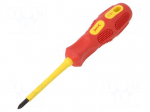 Screwdriver: insulated | Phillips | PH1 | Blade length: 80mm