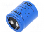 Capacitor: electrolytic | SNAP-IN | 4.7mF | 40VDC | &Oslash;25x30mm | &plusmn;20%