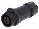 Connector: circular | plug | size 16 | 02 | female | PIN: 4 | 400V | 10A