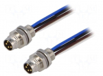 Connector: M8 | Len: 0.2m | male | PIN: 4 | 30V | IP67 | straight | socket