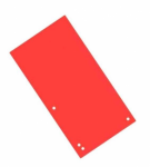 Registri vahelehed DONAU, 105x235mm, sarkani, 100 tk.