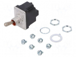 Switch: toggle | Pos: 2 | DPDT | ON-ON | 6A/230VAC | 20A/28VDC | TL | IP67
