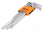 Wrench: hex key-set | spherical | 9pcs.