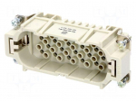 Connector: HDC | contact insert | male | 10A | 250V | Han&reg; HMC | PIN: 40