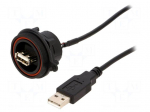 Cable | USB Buccaneer | USB A socket-front,USB A plug | 0.5m | IP68