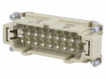 Connector: HDC | contact insert | male | 16A | 500V | Han E&reg; | PIN: 16