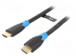 Cable | HDMI plug,both sides | PVC | HDMI 1.4 | 8m | black | 30AWG