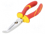 Pliers | insulated,curved,flat | 200mm