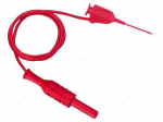 Test lead | 70VDC | 33VAC | 1A | clip-on hook probe,banana plug 4mm