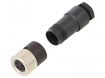 Connector: M8 | plug | female | 768 | 4A | 30V | PIN: 4 | IP67 | straight | PA