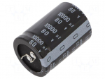 Capacitor: electrolytic | SNAP-IN | 10000uF | 80VDC | &Oslash;35x50mm | &plusmn;20%