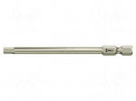 Screwdriver bit | Hex Plus key | HEX 4mm | 1/4" | Overall len: 89mm