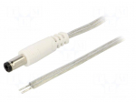 Cable | 2x0.5mm2 | DC 5,5/2,5 plug,DC 5,5/2,5 socket | straight