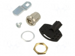 Lock | zinc alloy | 25mm | nickel | Actuator material: steel