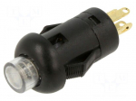 Switch: push-button | Pos: 2 | SPST-NO | 0.1A/30VDC | OFF-(ON) | blue