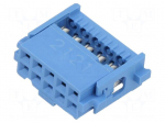 Connector: IDC | socket | female | Plating: gold-plated | PIN: 10