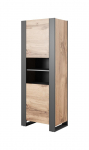 WOOD bookcase 65x40x170,5 oak wotan + anthracite
