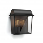 PHILIPS Harvest wall lantern black 2x42W 230V gaismeklis