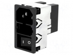 Connector: AC supply | socket | male | 6A | 250VAC | C14 (E) | KMF