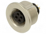 Connector: M9 | socket | female | Plating: gold-plated | 125V | 3A | IP67