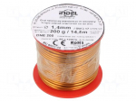 Coil wire | single coated enamelled | 1.4mm | 0.2kg | -65&divide;200&deg;C