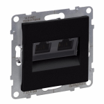 SUNO Double RJ45 socket category 6 UTP black