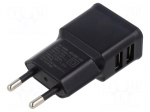 Power supply: switching | mains,plug-in | 5VDC | 12W | Out: USB A x2