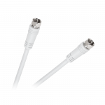 Juhtmed // Koaksiaalkaablid // Kabel wtyk F - wtyk F 1,8m biały