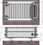 Radiator 33x200x1800 VCO Termolux