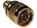 Adapter | N male,TNC female | Insulation: PTFE | 50&Omega; | brass | 11GHz