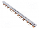 Busbar | 16mm2 | Poles: 3 | Urated: 400V | fork | Pitch: 27mm | L: 210mm | PVC