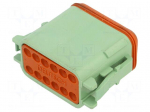 Connector: wire-wire | plug | female | DT | PIN: 12 | IP68 | for cable