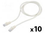 Patch cord | U/UTP | Cat: 6 | RJ45 plug,both sides | stranded | CCA