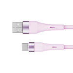 Mobiiltelefonid ja tarvikud // USB-adapterid // Kabel USB - USB typu C 1 m silikonowy r&oacute;żowy Kruger&Matz Basic