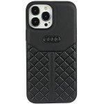 Back panel cover Audi  Audi Genuine Leather iPhone 13 Pro / 13 6.1" black/black hardcase AU-TPUPCIP13P-Q8/D1-BK