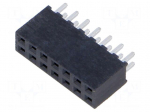 Connector: pin strips | socket | female | PIN: 14 | straight | THT | 2mm