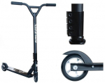 Kruzzel Aluminum Stunt scooter with ABEC-9 bearings and rubber wheels up to 100kg Black