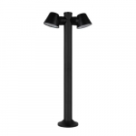 Street light bollard post CONE, 80cm, excl. 2 x GU10, IP54, IK09