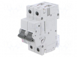 Circuit breaker | 230/400VAC | Inom: 6A | Poles: 2 | Charact: C | 10kA