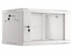 Enclosure: rack cabinet | Standard: 19" | 6U | grey | Z: 450mm | X: 600mm